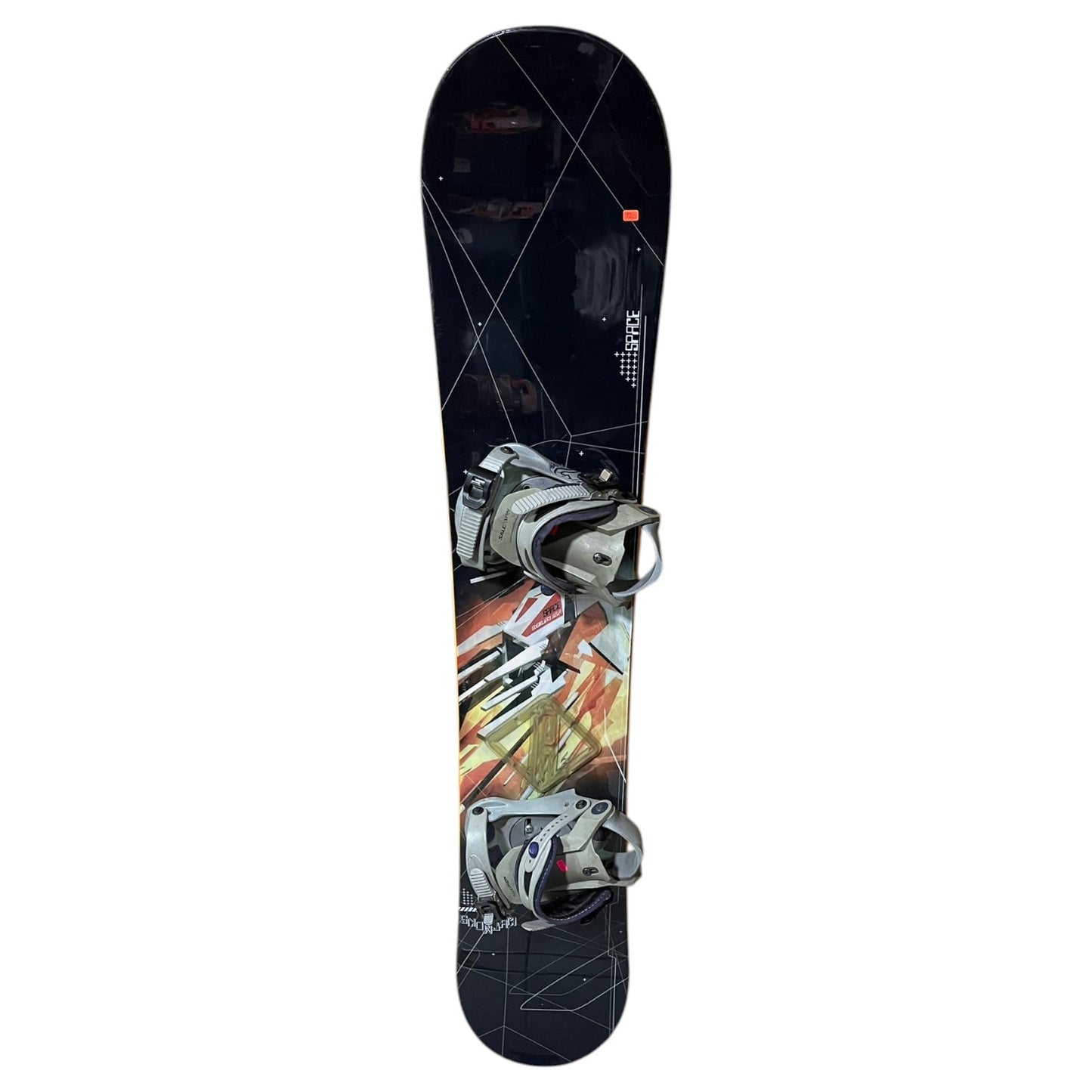 Snowboard 155 cm Snowjam Space + Fijaciones Salomon, usado y preparado en el Taller SnowDrop de Temuco (foto 1 de 6)