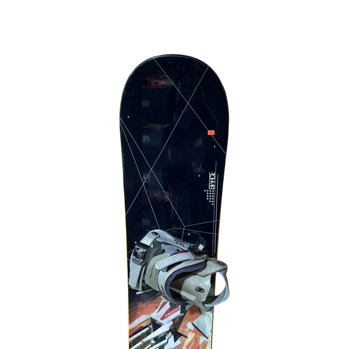 Snowboard 155 cm Snowjam Space + Fijaciones Salomon, usado y preparado en el Taller SnowDrop de Temuco (foto 3 de 6)